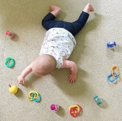 Kids playing with building blocks
