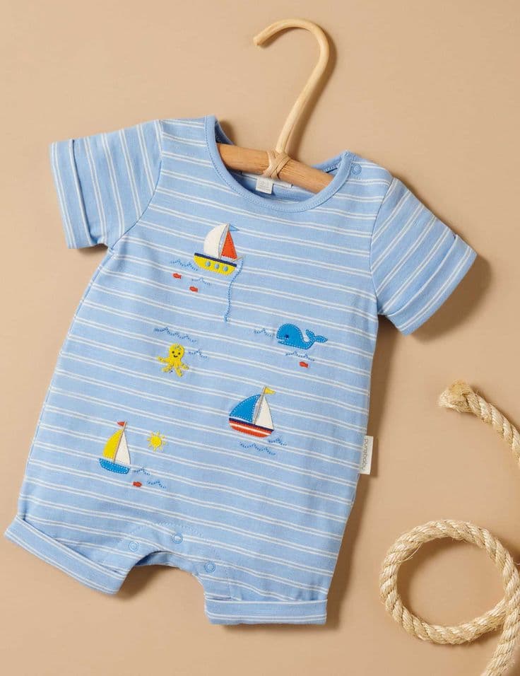 Striped Cotton Onesie